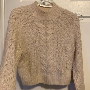 Aritzia cropped wool sweater